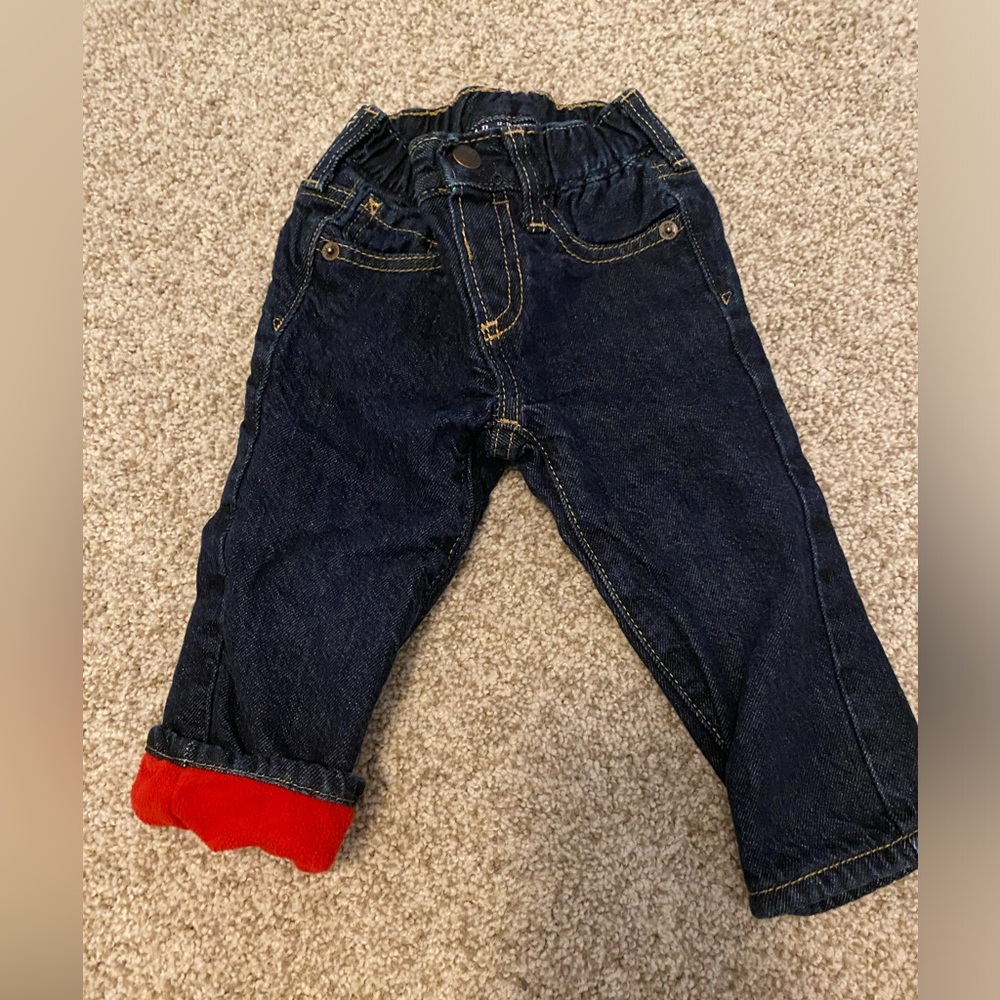 Baby GAP flannel lined jeans 12-18 months